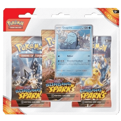 pokemon surging sparks 3 pack blister quagsire